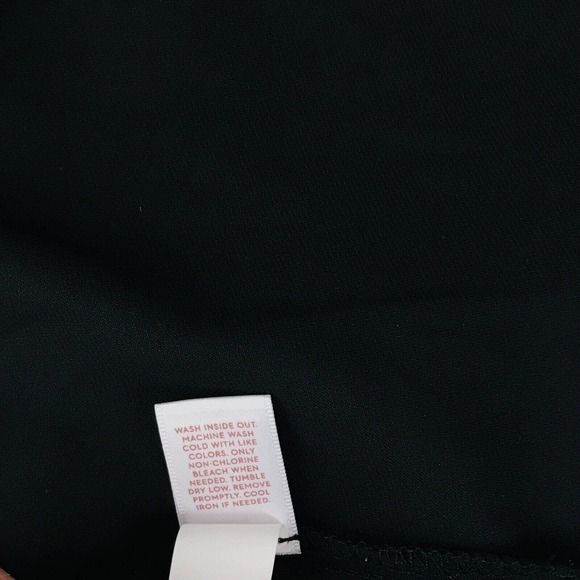 Lauren Conrad Small Blouse Black Pleated Cap Sleeve Lace Hem Romantic BI30 - Picture 4 of 5